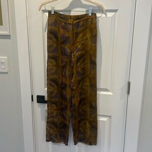 Zara Bronze and Purple Silk Pants